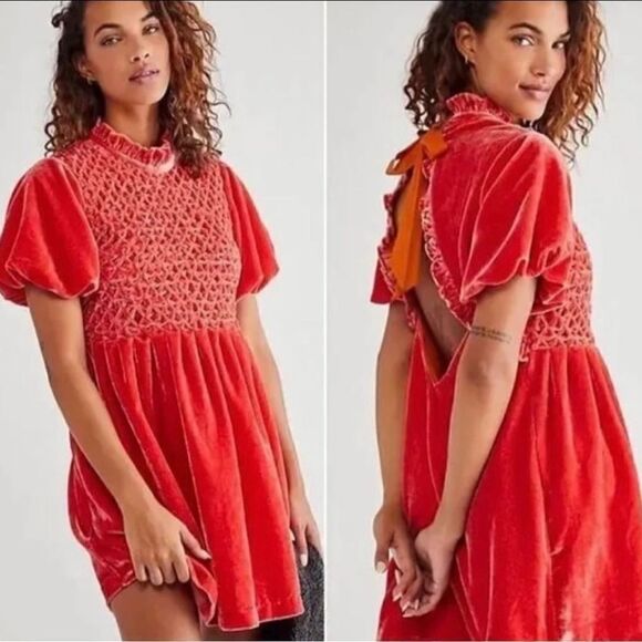 New Free People Gum Drop Mini Dress Size S - Picture 1 of 9